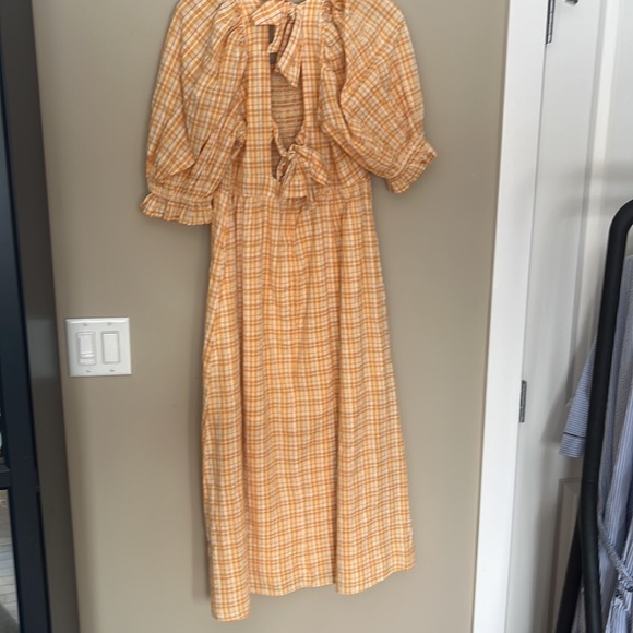 Rahi gingham midi dress bow open back - Picture 8 of 9